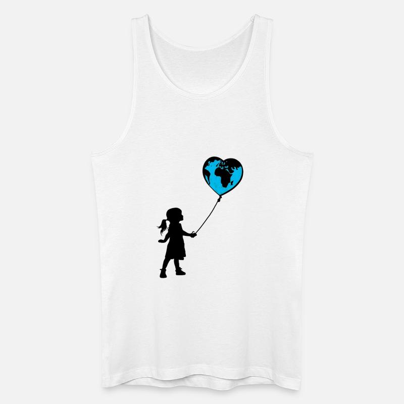 Planet Erde - Männer Bio Tank Top - Weiß