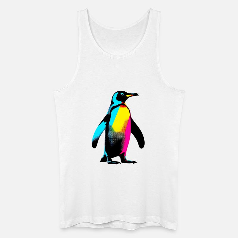 Pinguin - Männer Bio Tank Top - Weiß