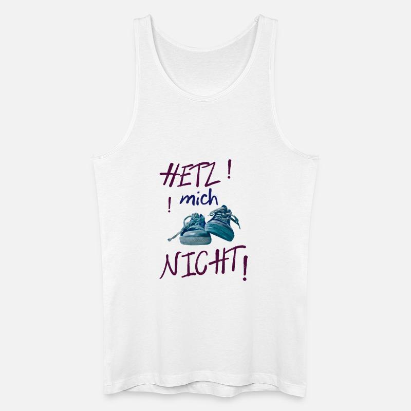 Bunte Sneaker-Statement nicht hetzen - Männer Bio Tank Top - Weiß