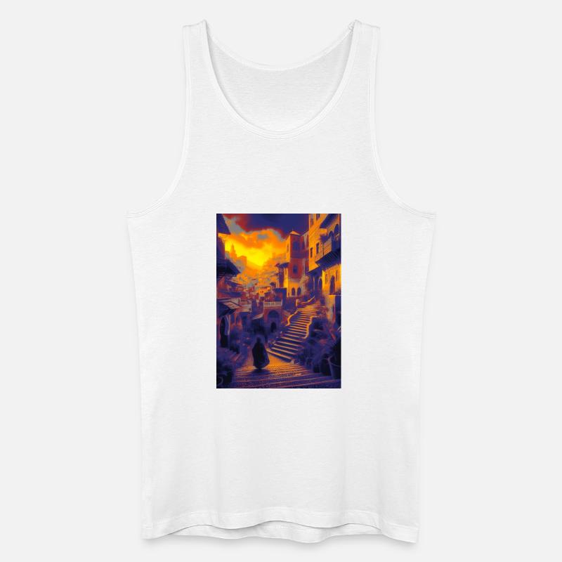 Marokko Dorf - Männer Bio Tank Top - Weiß