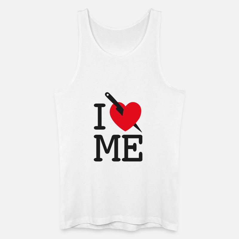 I LOVE ME - I HATE ME! - Männer Bio Tank Top - Weiß