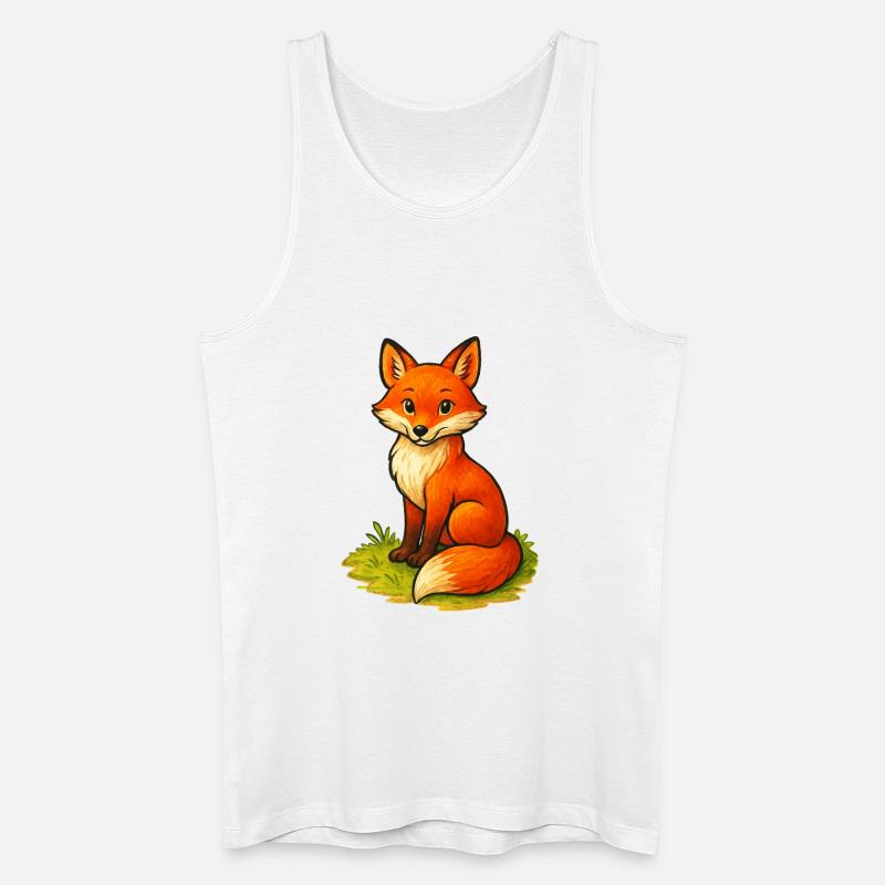 Fuchs Comic - Männer Bio Tank Top - Weiß