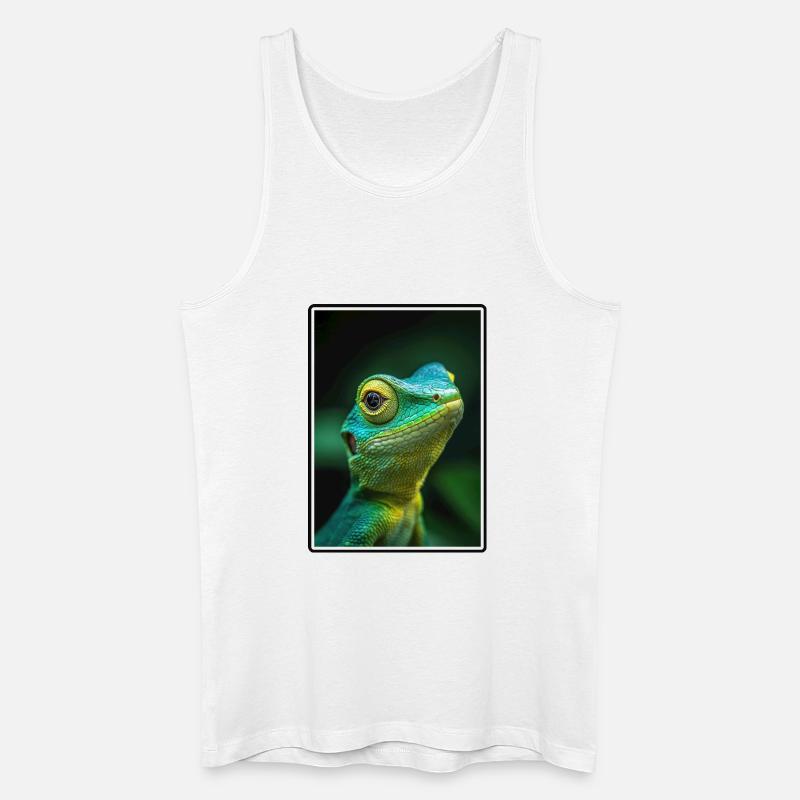 Eidechsen Eidechse - Männer Bio Tank Top - Weiß