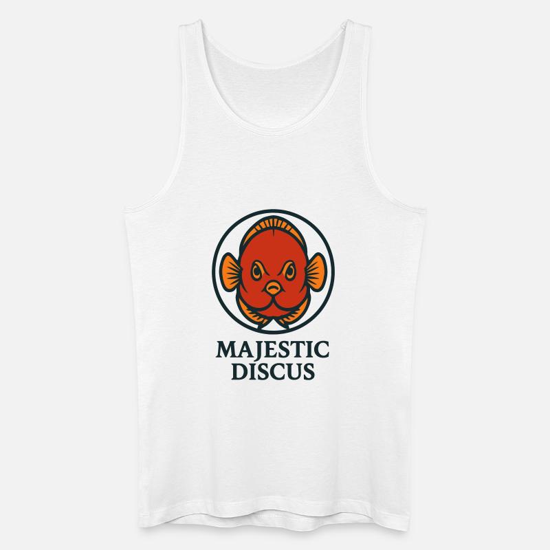 Majestätischer Diskus-Tropengoldfisch - Männer Bio Tank Top - Weiß