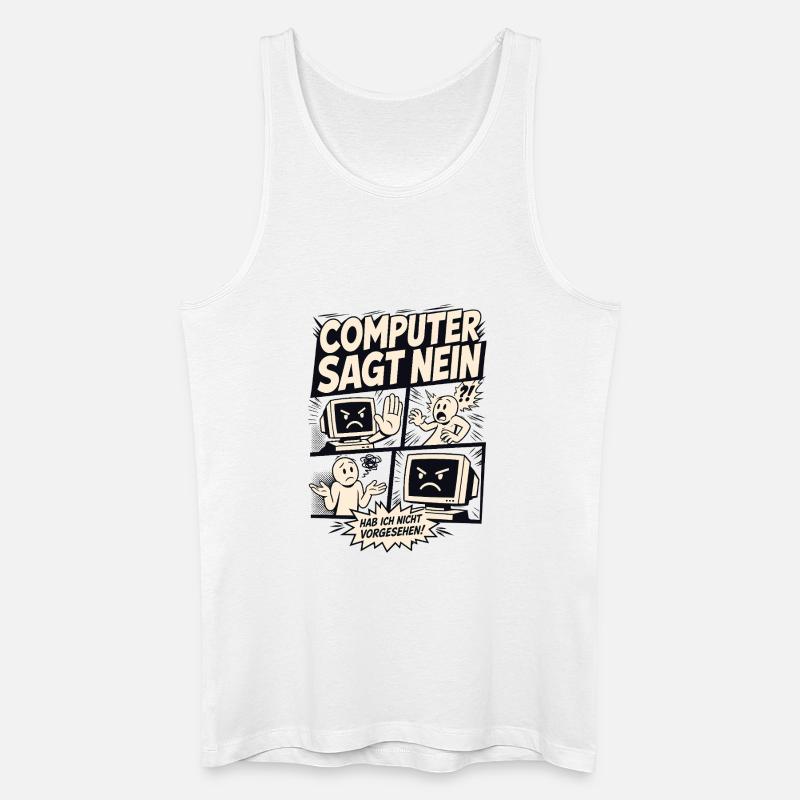 Computer sagt nein Comic Design - Männer Bio Tank Top - Weiß