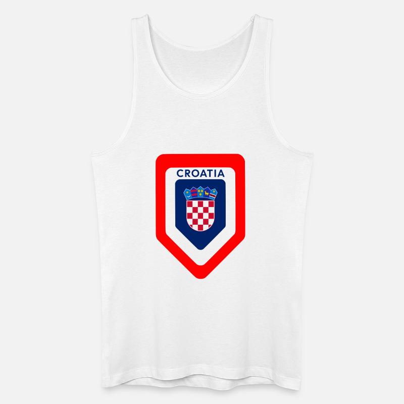Kroatisches Wappen Emblem - Männer Bio Tank Top - Weiß