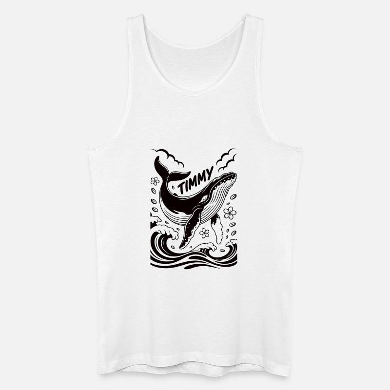 Timmy der Wal - Männer Bio Tank Top - Weiß