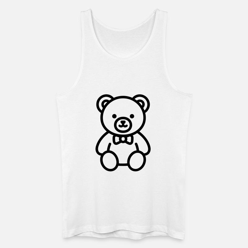 Bärenjunges - Männer Bio Tank Top - Weiß