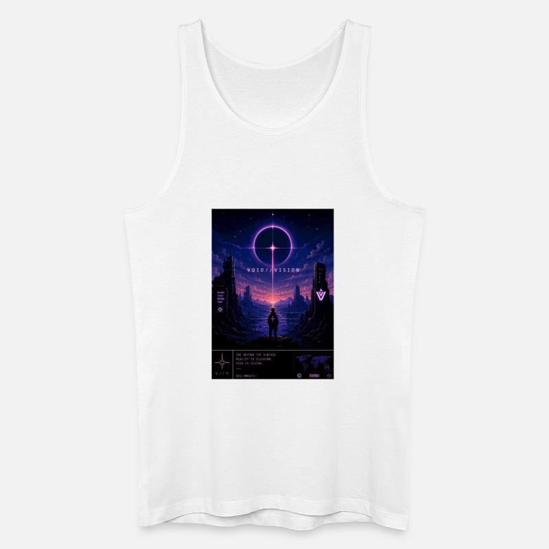VOID//VISION – Pixel Void Dreams - Männer Bio Tank Top - Weiß