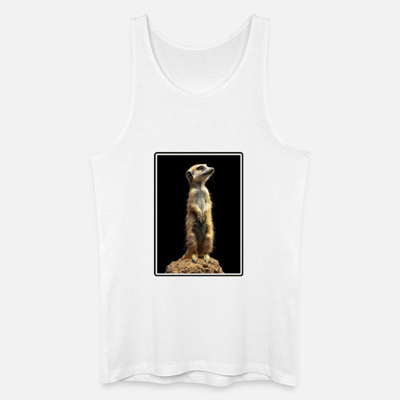 Meerkat Erdmännchen - Männer Bio Tank Top - Weiß