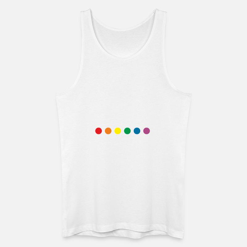 Lgbt Regenbogen Farben - Männer Bio Tank Top - Weiß