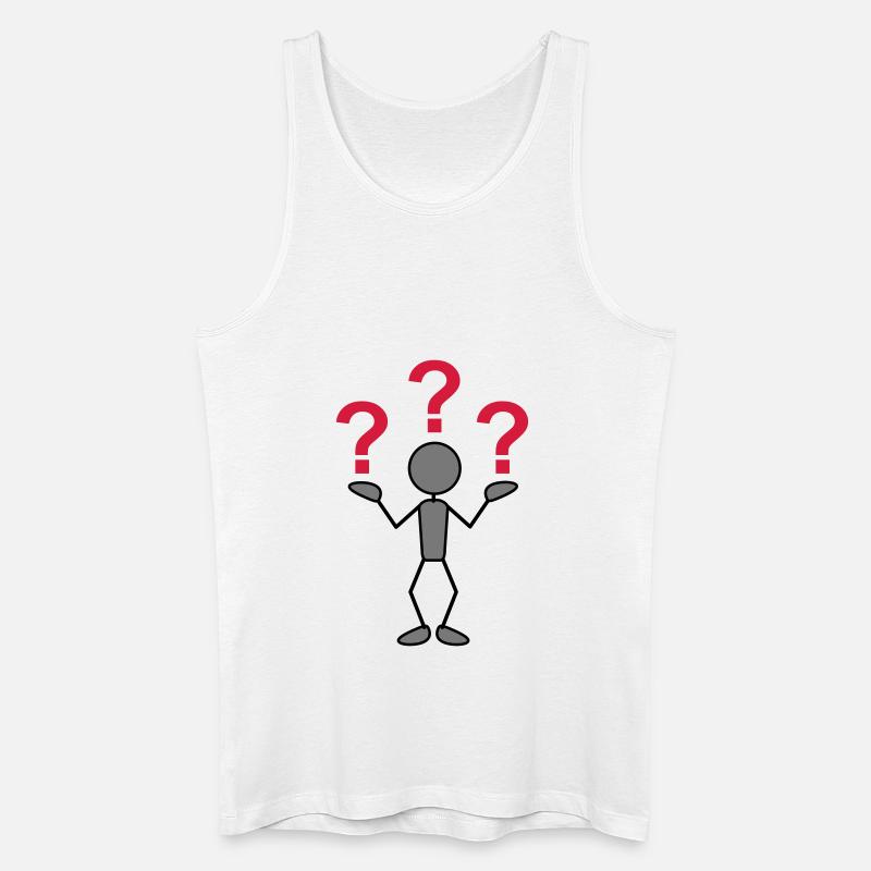 greyman_with_problems_3c - Männer Bio Tank Top - Weiß