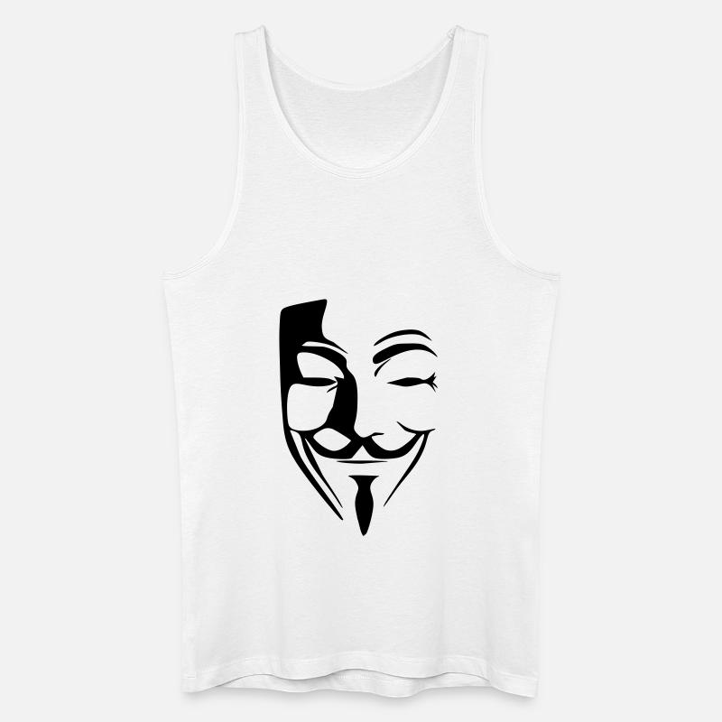 anonymous - Männer Bio Tank Top - Weiß