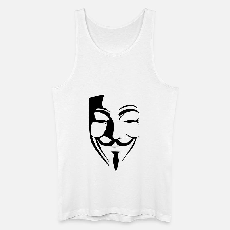 anónimo anonymous - Männer Bio Tank Top - Weiß