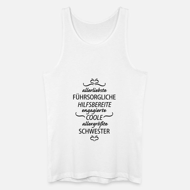 allergrößte Schwester - Männer Bio Tank Top - Weiß