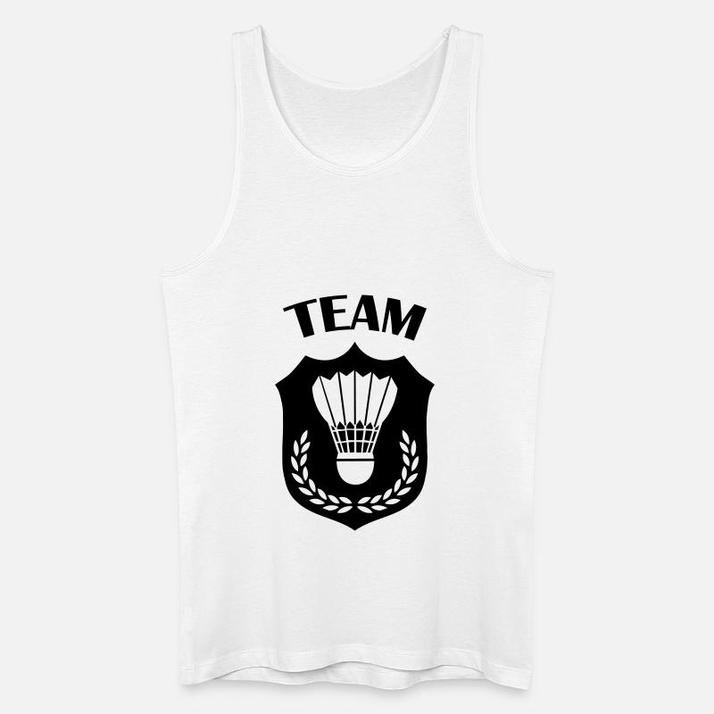badminton - Männer Bio Tank Top - Weiß