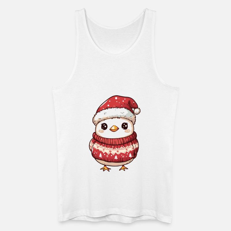 Huhn Weihnachten Comic - Männer Bio Tank Top - Weiß