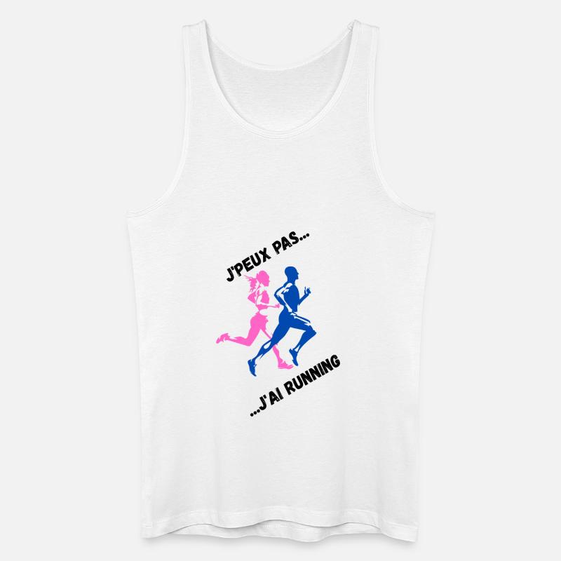 I can't I have Running - Männer Bio Tank Top - Weiß