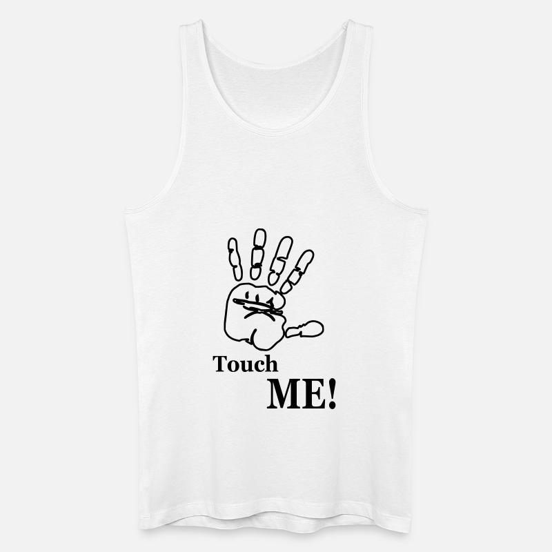 Touch Me! Hand - Männer Bio Tank Top - Weiß
