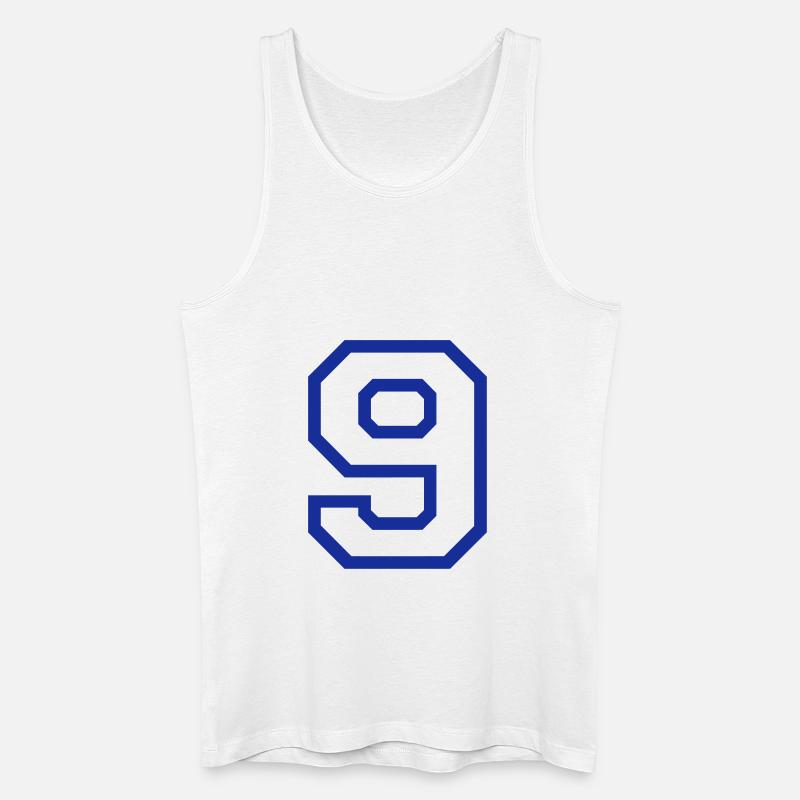 DIE NUMMER 9 - NEUN - Männer Bio Tank Top - Weiß
