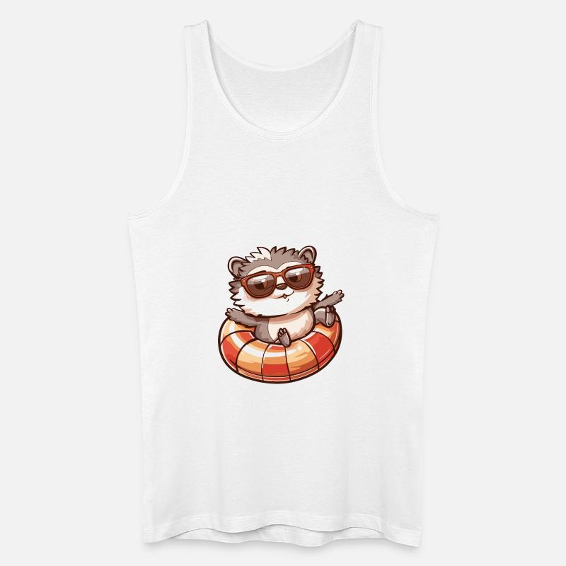 Igel Comic Cool - Männer Bio Tank Top - Weiß