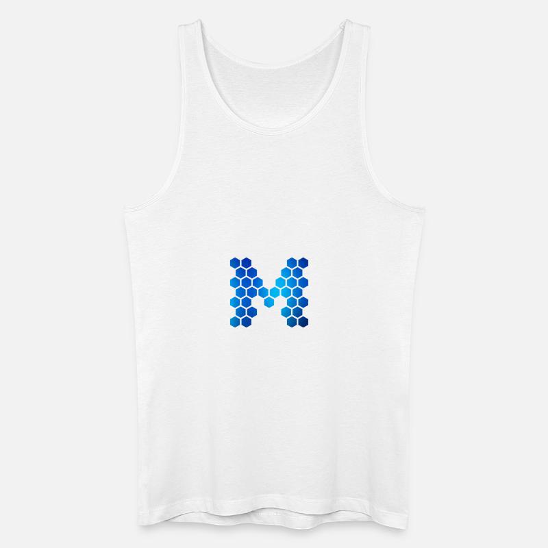 m hex Logo - Männer Bio Tank Top - Weiß