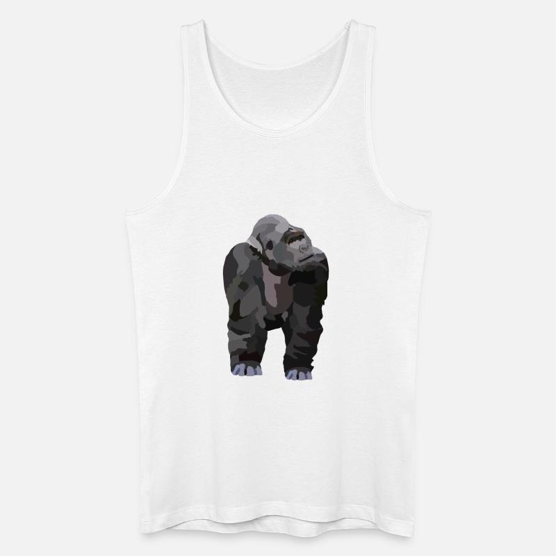Gio, der Gorilla - Männer Bio Tank Top - Weiß