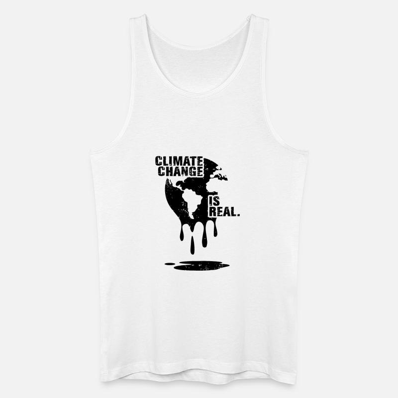 CLIMATE CHANGE IST REAL - Männer Bio Tank Top - Weiß
