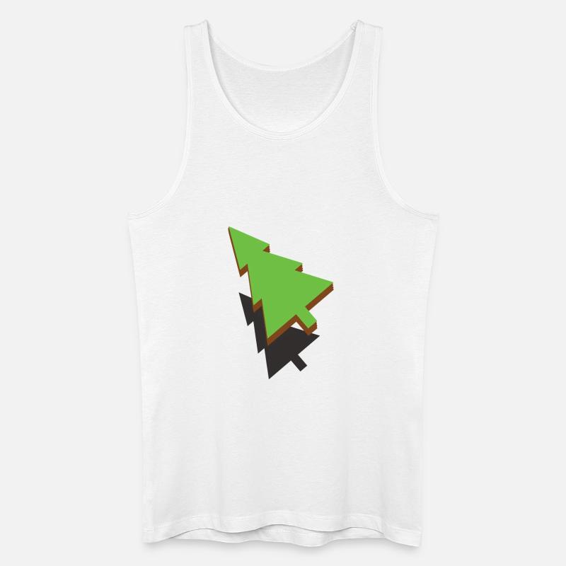 3d Weihnachtsbaum - Männer Bio Tank Top - Weiß