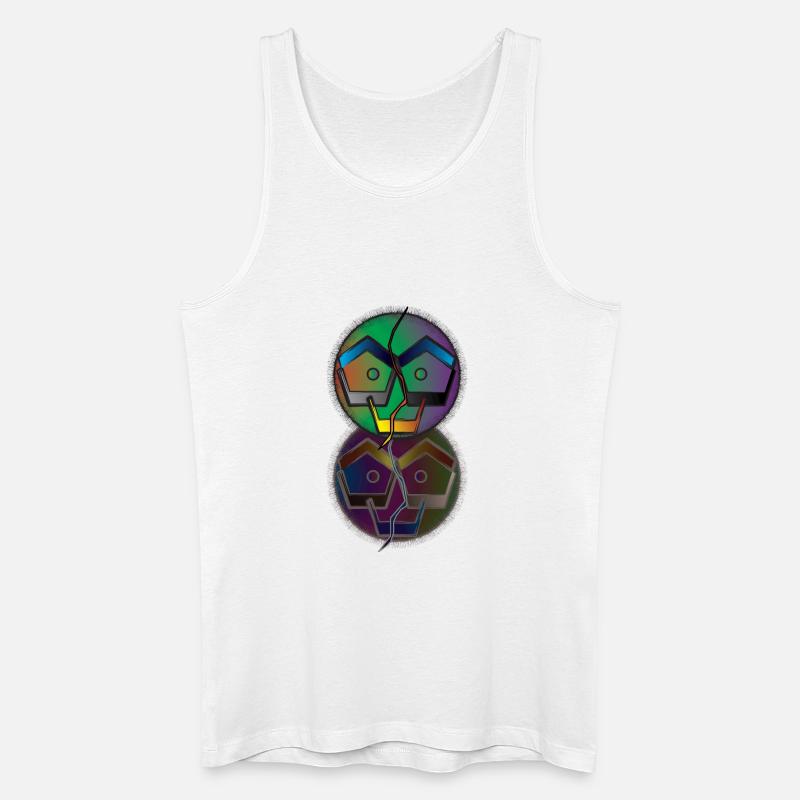 Chromatic Crack Duo - Männer Bio Tank Top - Weiß