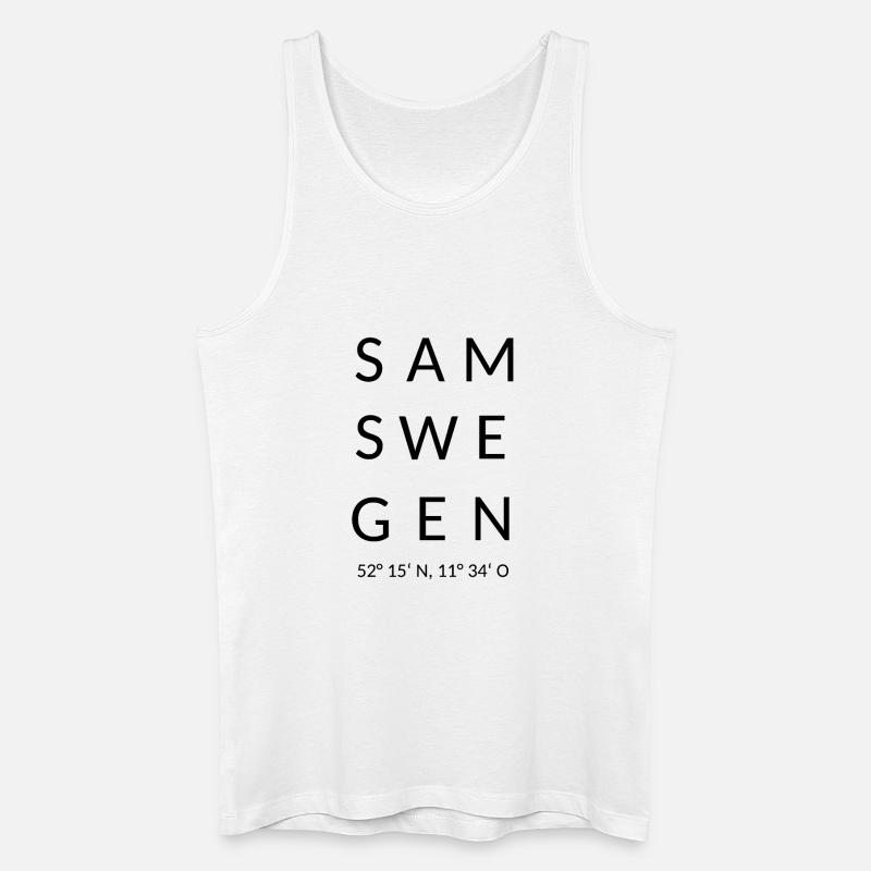 Samswegen schwarz - Männer Bio Tank Top - Weiß