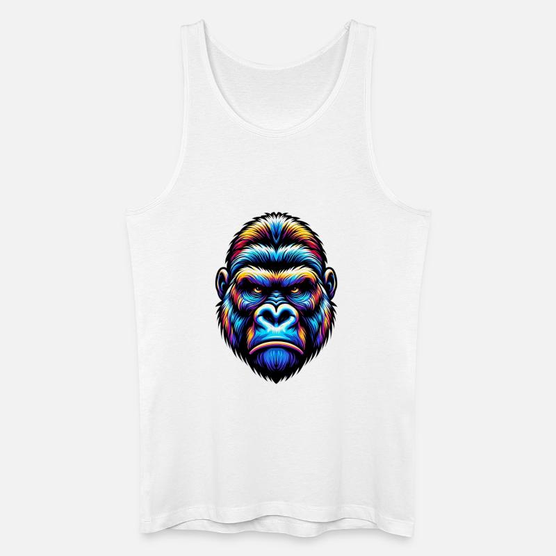 Gorilla - Männer Bio Tank Top - Weiß