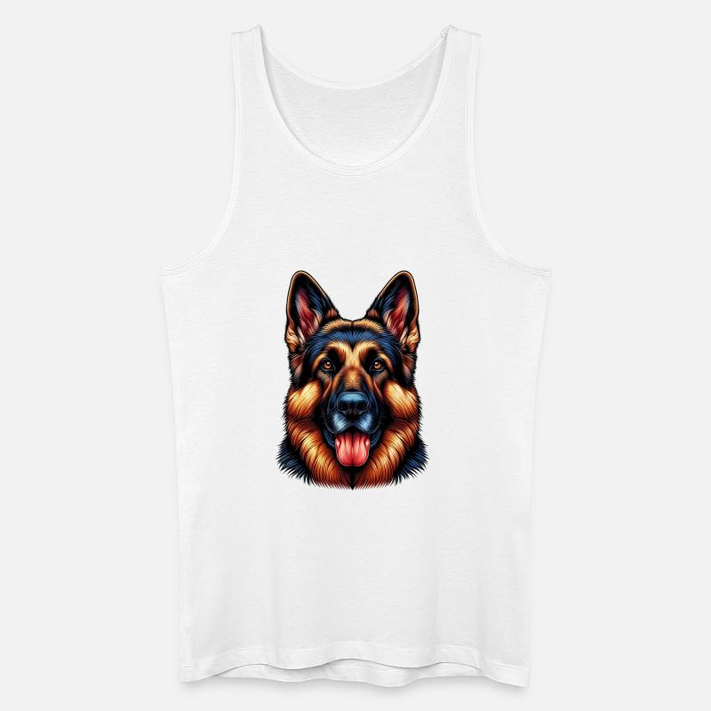 Deutscher Schäferhund - Männer Bio Tank Top - Weiß