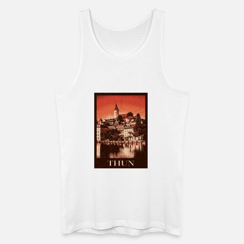 Thun Skyline - Männer Bio Tank Top - Weiß