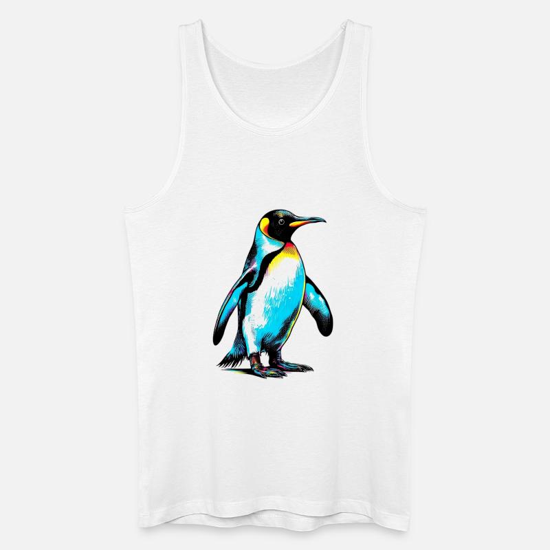 Pinguin - Männer Bio Tank Top - Weiß
