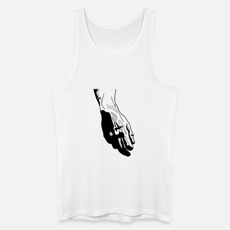 David - Männer Bio Tank Top - Weiß
