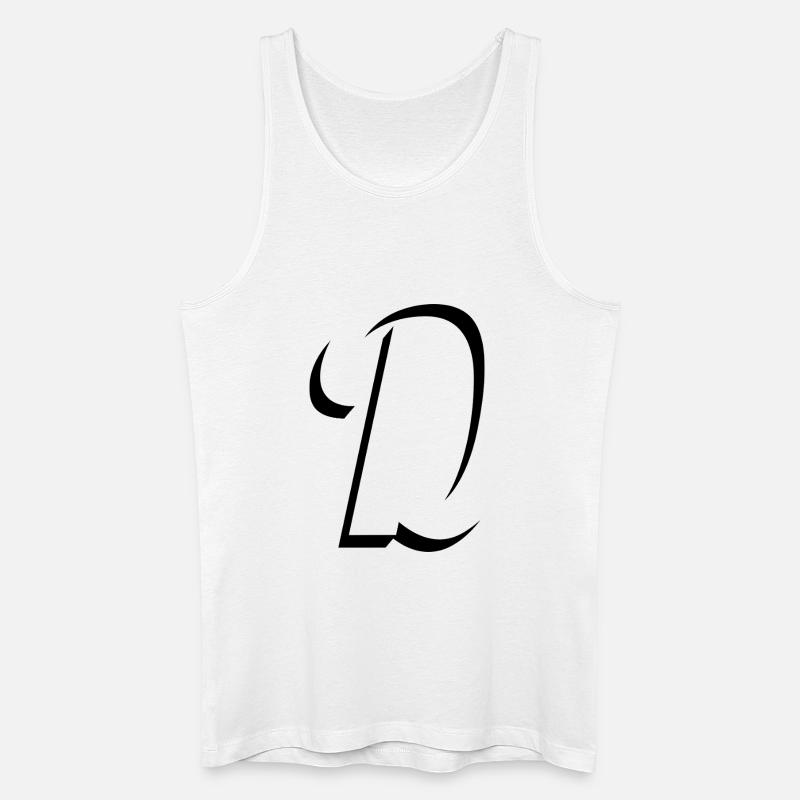 Letter D, Name, der Buchstabe D - Männer Bio Tank Top - Weiß