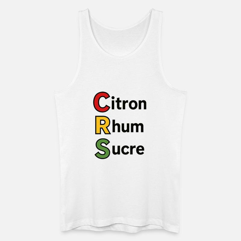 Zitrone, Rum, Zucker - Männer Bio Tank Top - Weiß