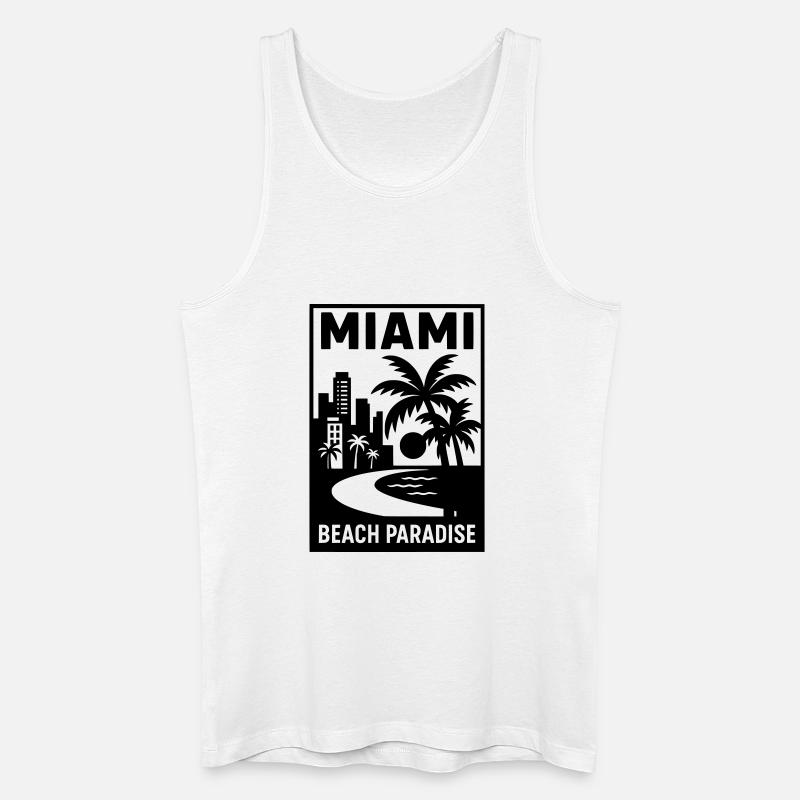 miami florida USA - Männer Bio Tank Top - Weiß