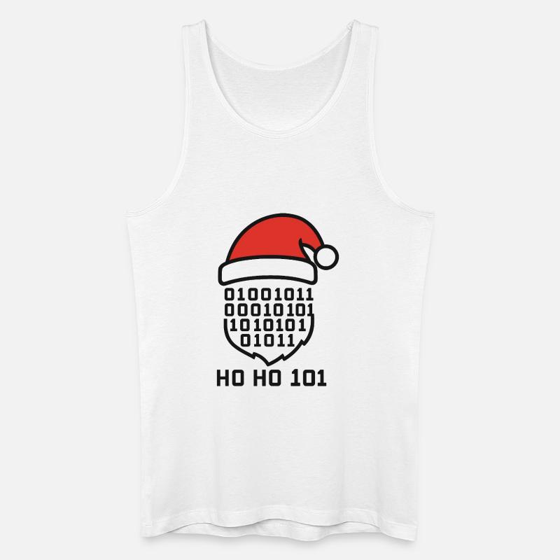 Weihnachtscode mit Santa Hut - Männer Bio Tank Top - Weiß