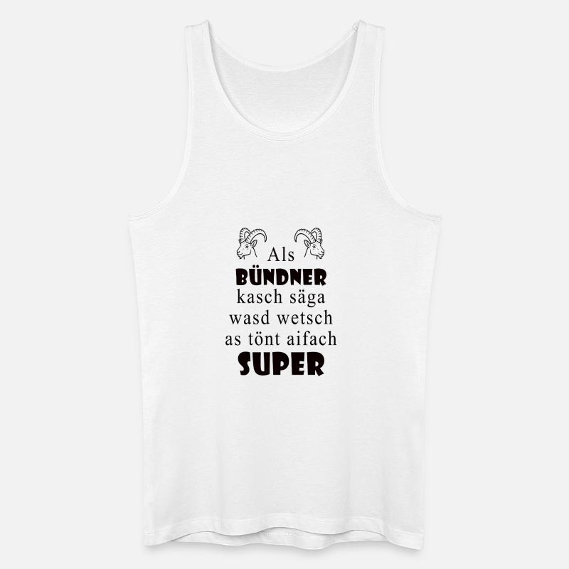 Dialecte des Grisons Super expression - Débardeur bio Homme - blanc