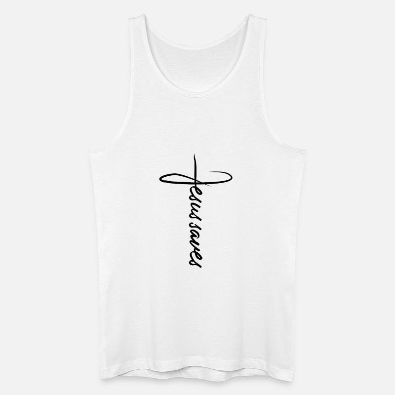 Jesus Christus Geschenk Spruch - Männer Bio Tank Top - Weiß