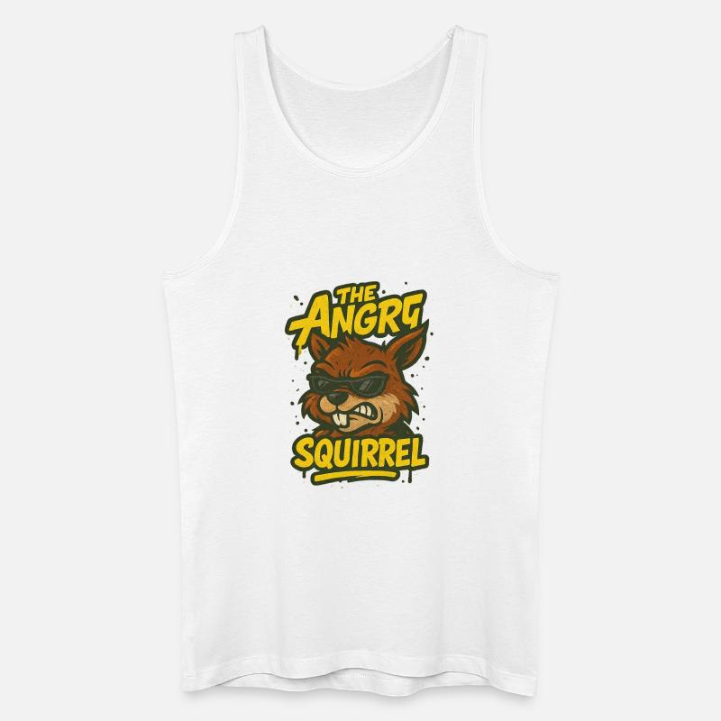 Das wütende Eichhörnchen - Männer Bio Tank Top - Weiß
