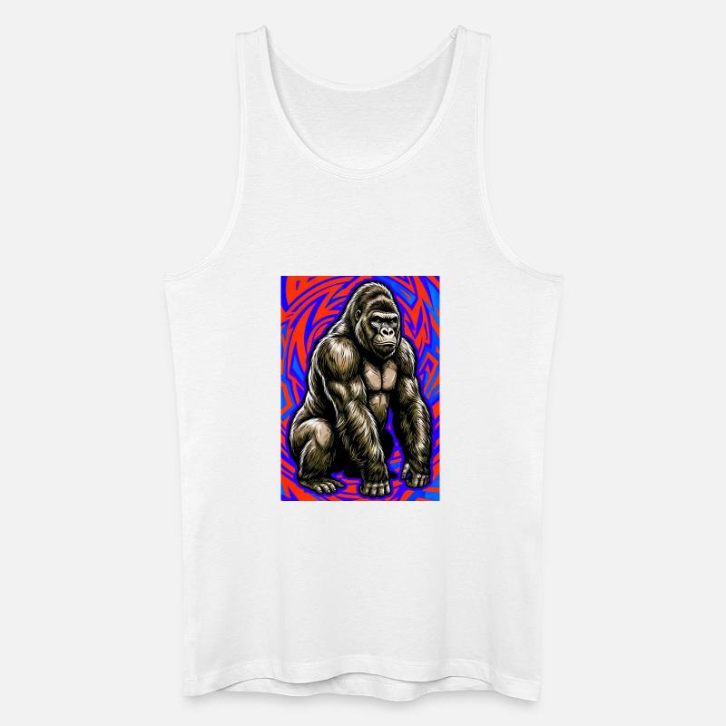 Gorilla - Männer Bio Tank Top - Weiß