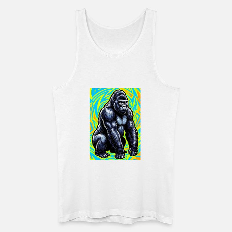 Gorilla - Männer Bio Tank Top - Weiß