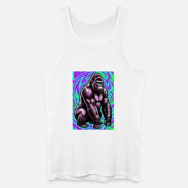 Gorilla - Männer Bio Tank Top - Weiß