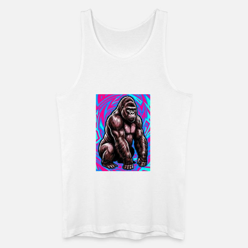Gorilla - Männer Bio Tank Top - Weiß