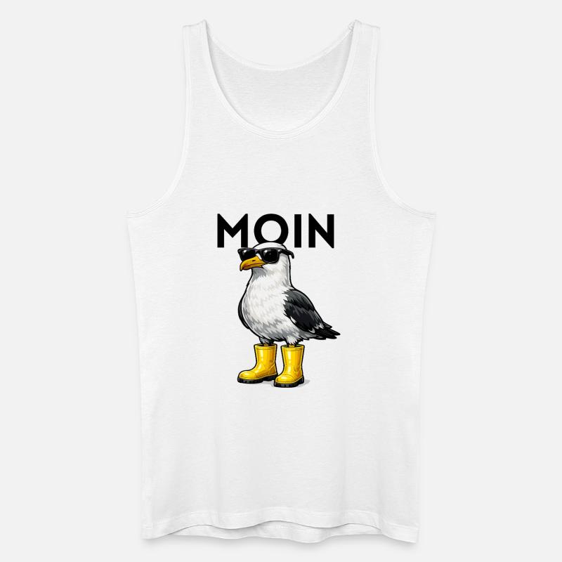 Moin Moewe  - Männer Bio Tank Top - Weiß