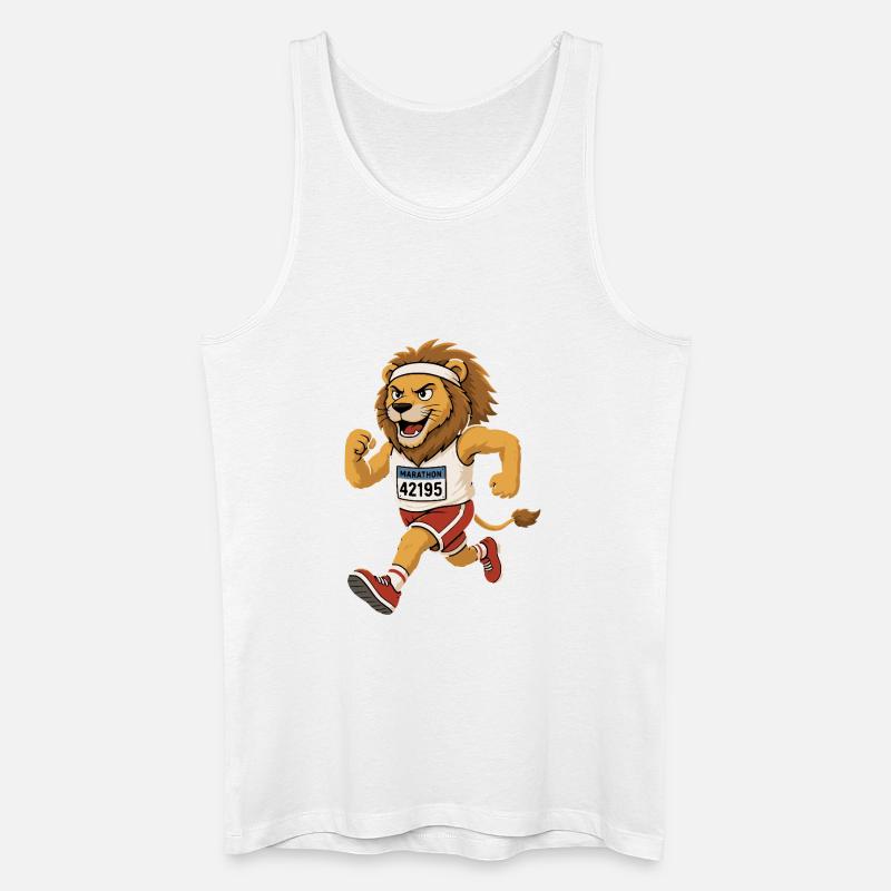 Laufender Löwe im Comic Stil - Männer Bio Tank Top - Weiß