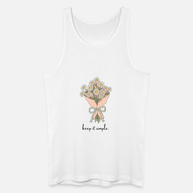 Gänseblümchenstrauß im Band - Männer Bio Tank Top - Weiß